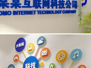 工业互联网前沿引领者 大数据云服务企业形象文化墙高清设计图鉴